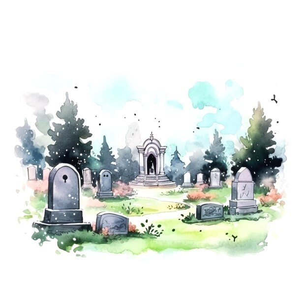 Photo design of cemetery