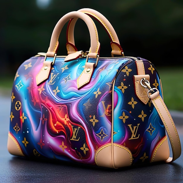 Design of Colorful abstract pattern of bag