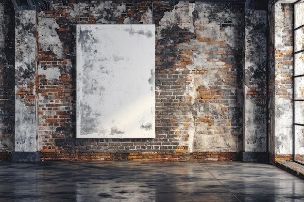 Design Concept Mock Up Modern Interior with Empty Brick Wall for Advertising