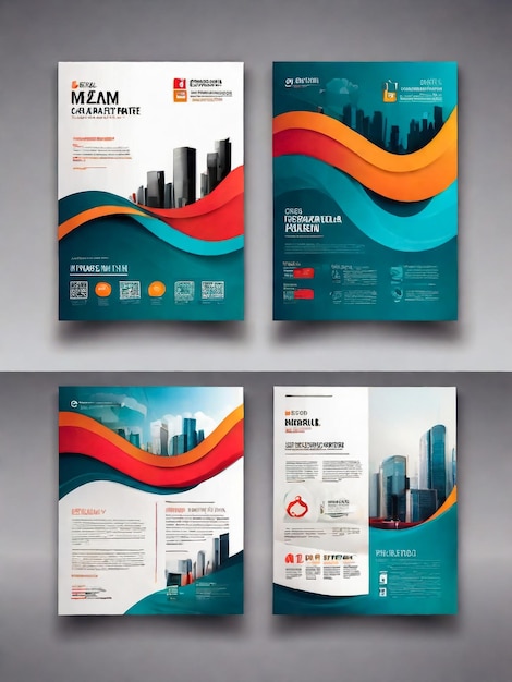 design cover layout blue corporate flyer background report poster banner annual medical