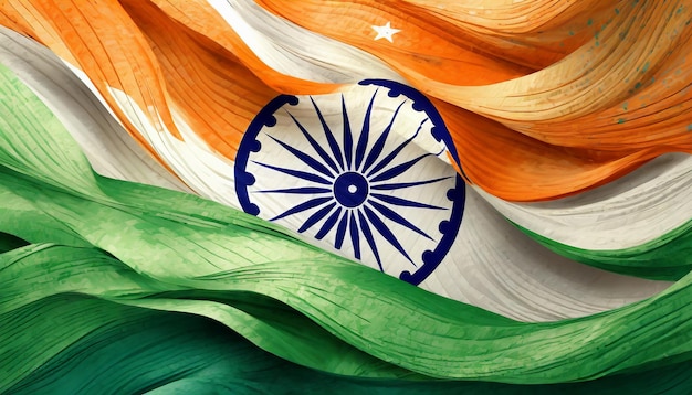 Photo design a creative and imaginative interpretation of the indian flag indian republic day independen