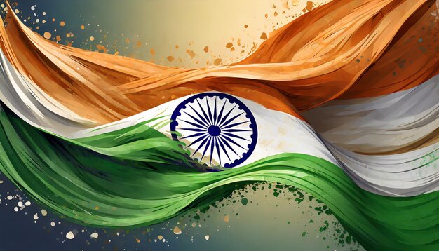 Photo design a creative and imaginative interpretation of the indian flag indian republic day independen