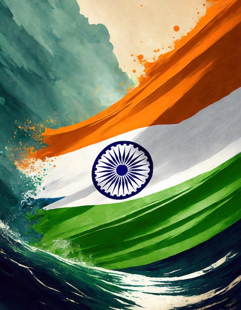 Photo design a creative and imaginative interpretation of the indian flag indian republic day independen