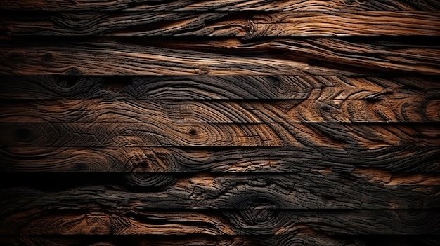 Design of dark wood background Al generated