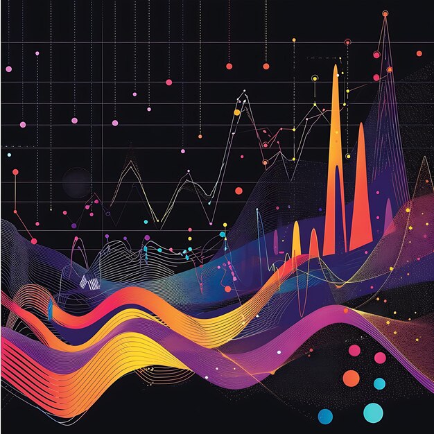 Premium Photo | Design Data Visualization Lines With Charts and Graphs ...