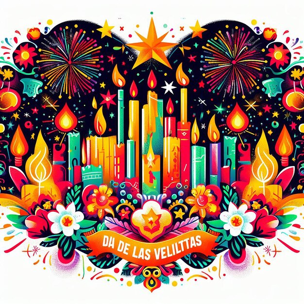 Design for dia de las velitas