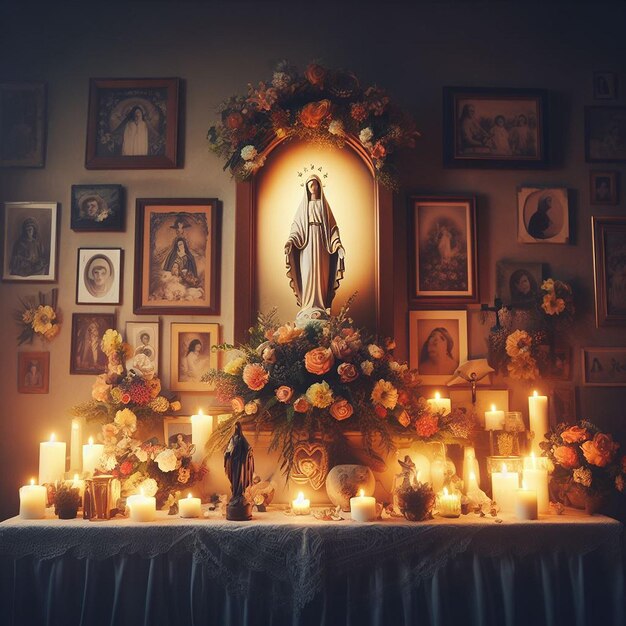 Photo design for dia de todos los santos day of the dead halloween santa rosa de lima xmasall saint