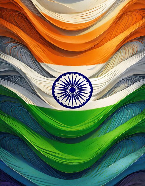 Design a digital artwork that symbolizes the unity diversity and pride of the indian flag