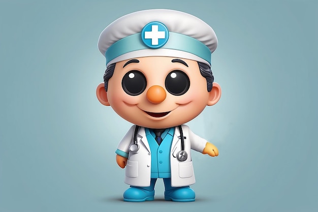 Design of a doctor emoticon with stethoscope