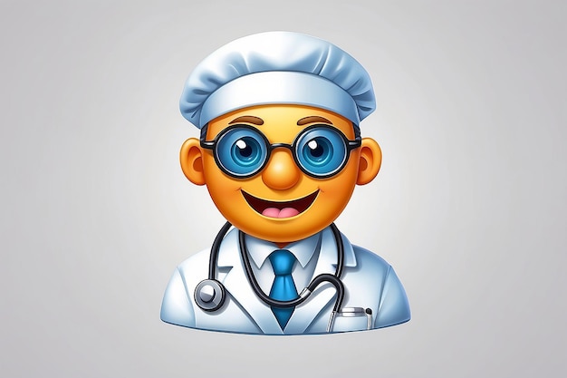 Design of a doctor emoticon with stethoscope