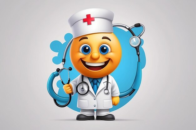 Design of a doctor emoticon with stethoscope