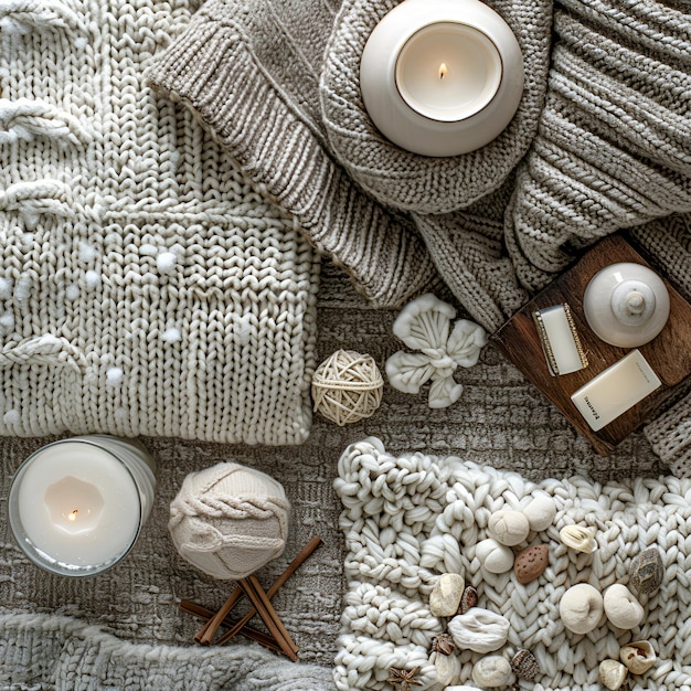 Дизайн тканевого узора, который воплощает суть hygge, датской концепции уютности.