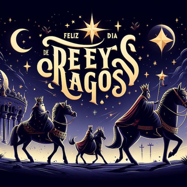 Photo design for feliz dia de reyes magos