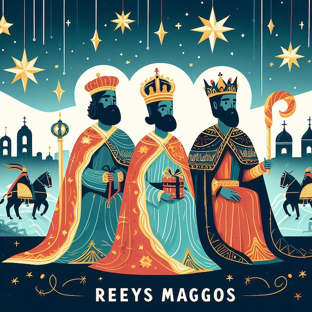 Photo design for feliz dia de reyes magos