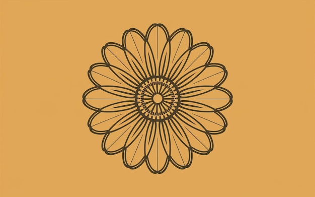 Photo a design for a flower on a brown background