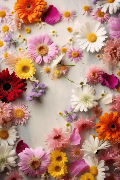 디자인 꽃 수채화 꽃 색 모란 잎 파스텔 봄 발렌타인 배경 Generative AI