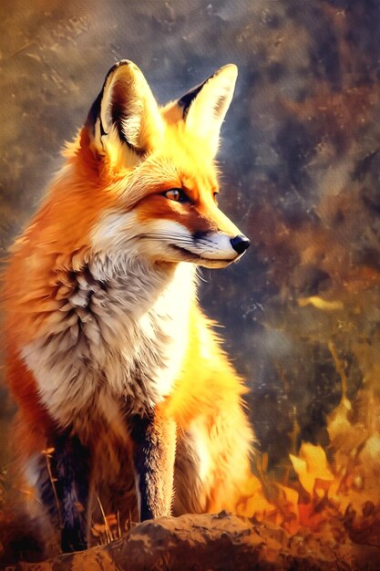 Photo design of fox