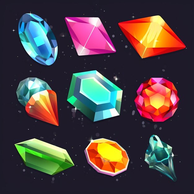 Photo design of gems