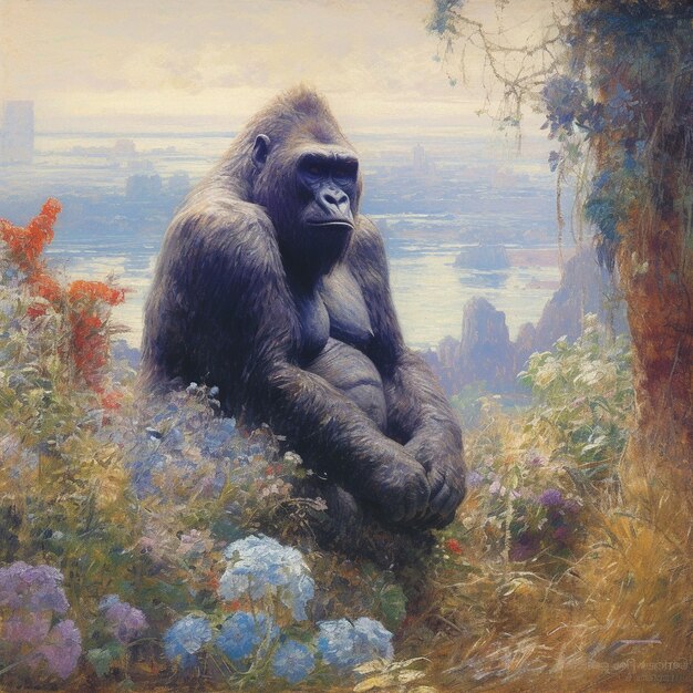 Photo design of gorilla