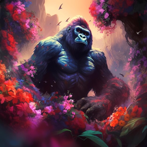 Foto disegno di gorilla