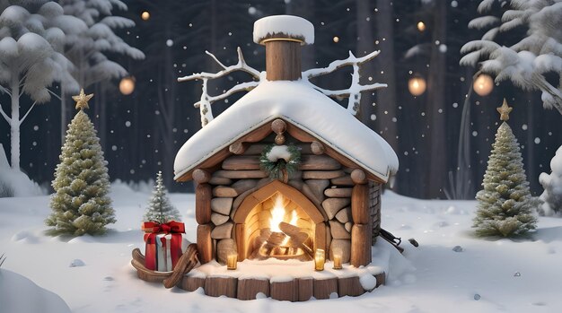 Design a heartwarming Christmas and New year background