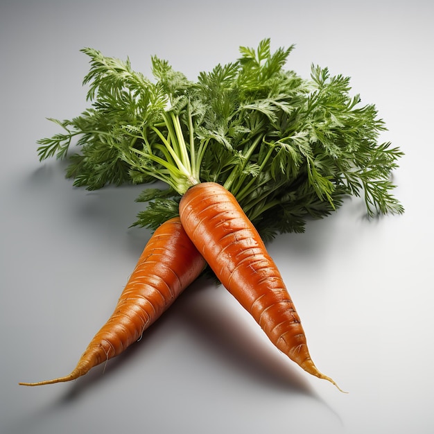 Design a highquality image of a single carrot isolated