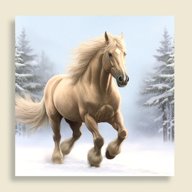 Photo design of horse