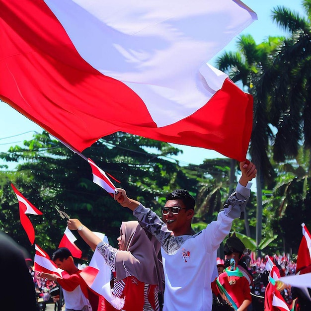 Photo design for indonesia independence day