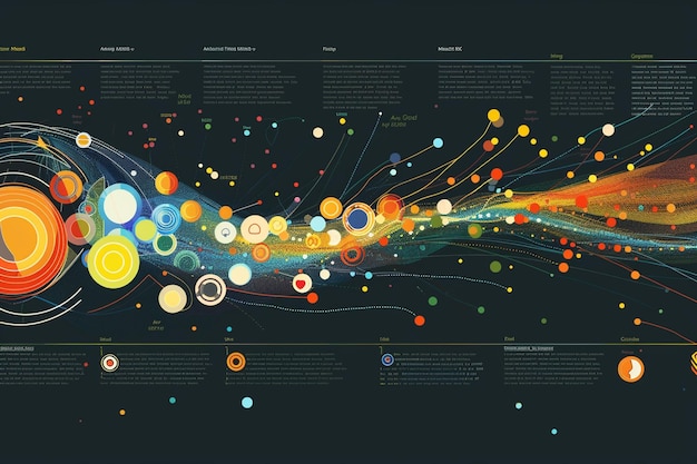 Photo design an infographic illustrating the exponential generative ai