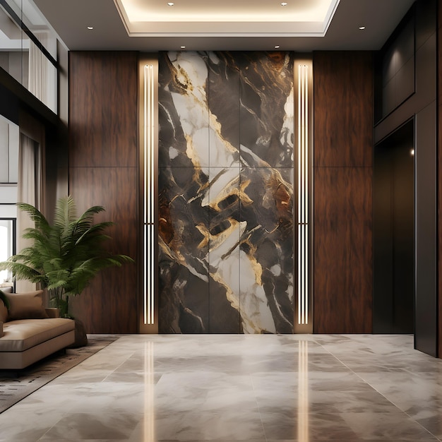 Design interior marble panel decorative