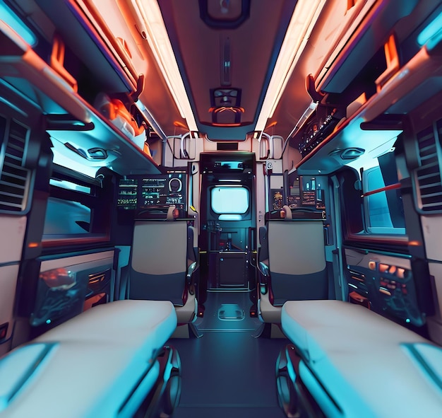 Design Interior View of an Ambulance