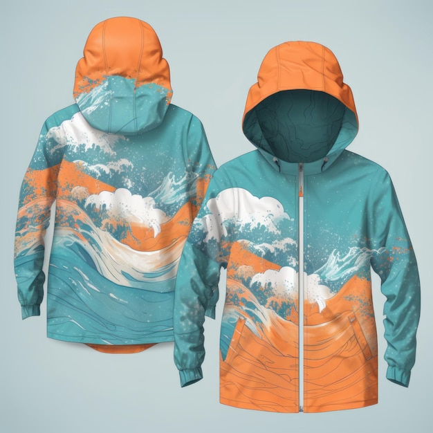 Design A Jeffreys Bay Surf Spot Raincoat With Hyper Detail