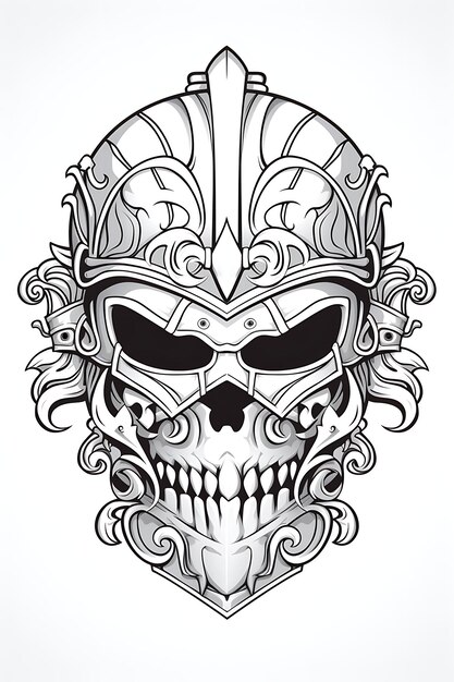 Design of Knights Helmet Frame a Medieval Knights Helmet With Crossed Tatoo CNC Laser Tshirt 2D