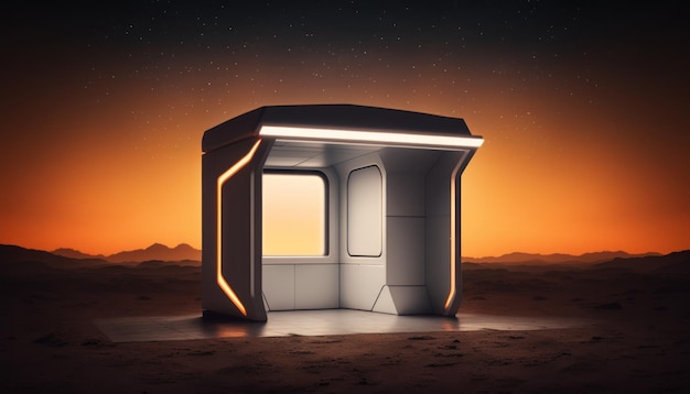 Design layout Futuristic cabins Wallpaper scifi