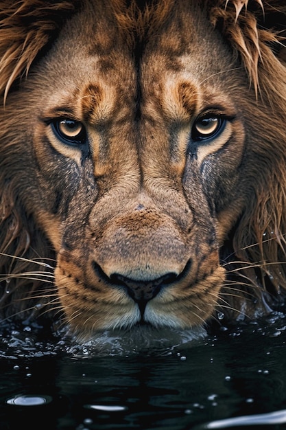 Photo design of lion