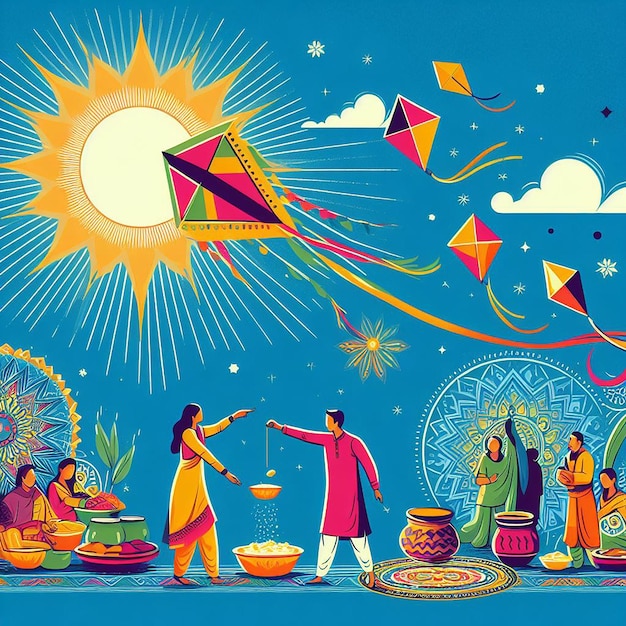 Design for lohri makar sankranti event