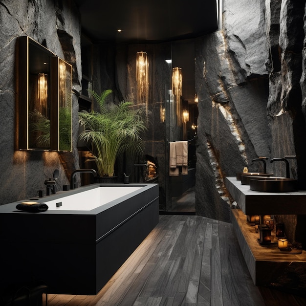 The design of the luxury Bathroom interior