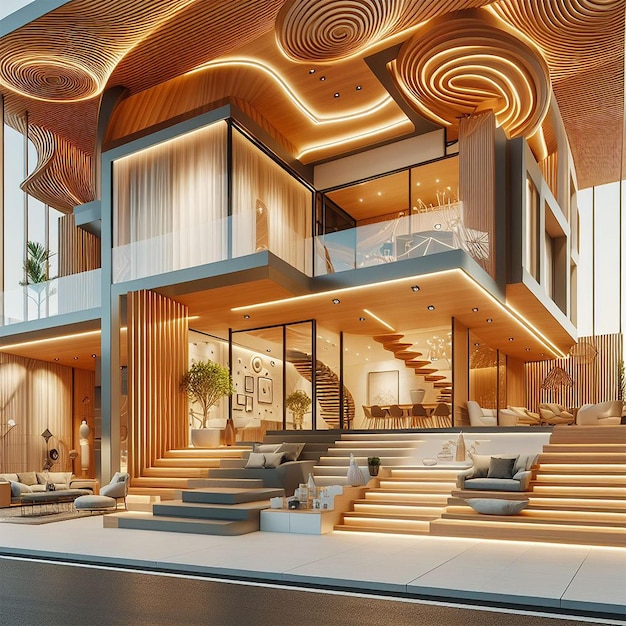 Design of luxury modern house generative AI