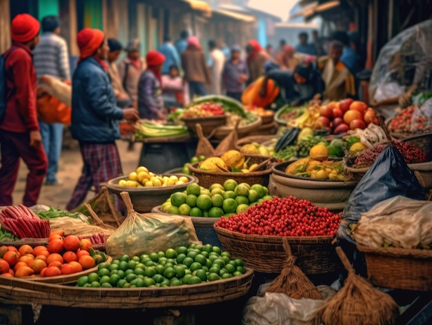 Photo design of market