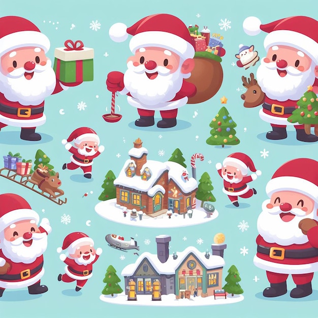 Design for a Merry Christmas with Santa Claus