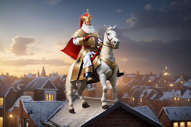 Foto disegno per il buon natale con sinterklaas