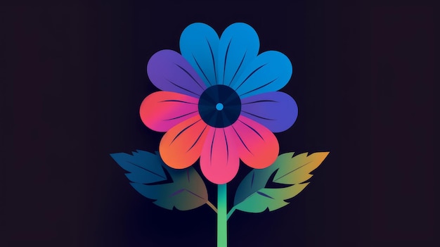 Design A Minimalist 1980s Flower