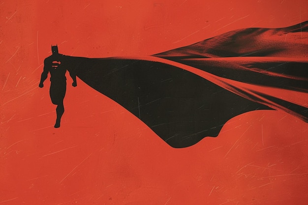 Проектируйте минималистский плакат для фильма о супергероях.