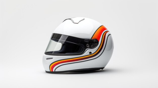 design for a minimalist racing helmet mockup on a plain background