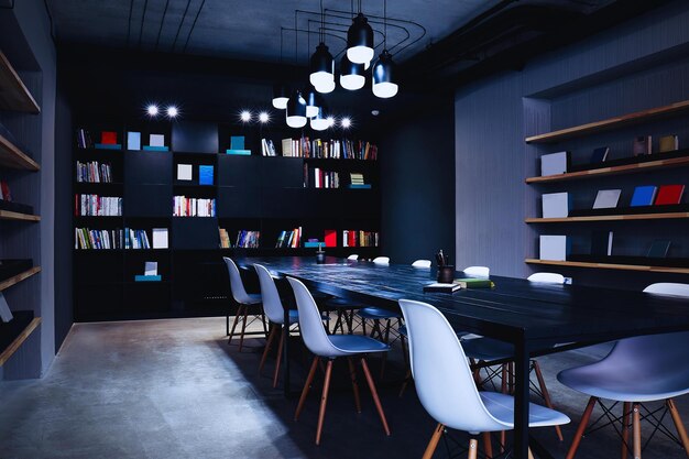 Photo design of modern library interiors