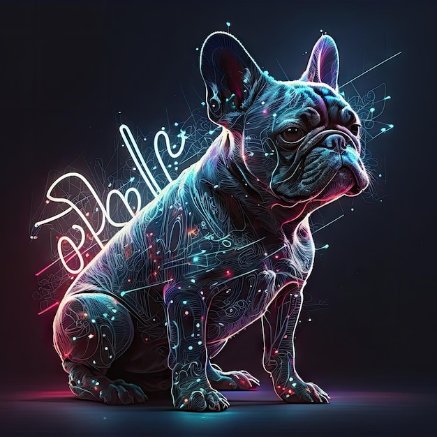 Design modern neon graffiti