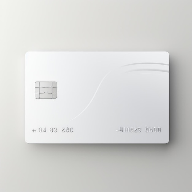 Photo design modern white credit or debit card on the light background generative ai