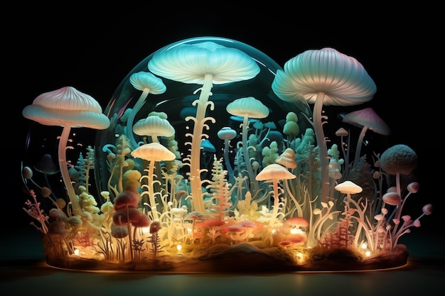 design of mushrooms fantasy creative image