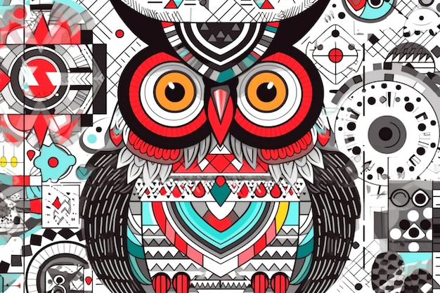 Photo design of owl