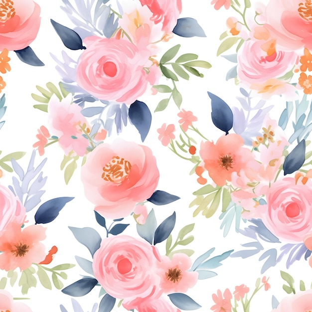 Design pattern for fabric beautiful floral flowers